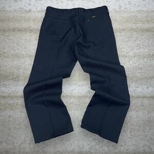 Vintage 90s Wrangler Dress Pants 36x33 Baggy Fit Jet Black Gold Flat Front